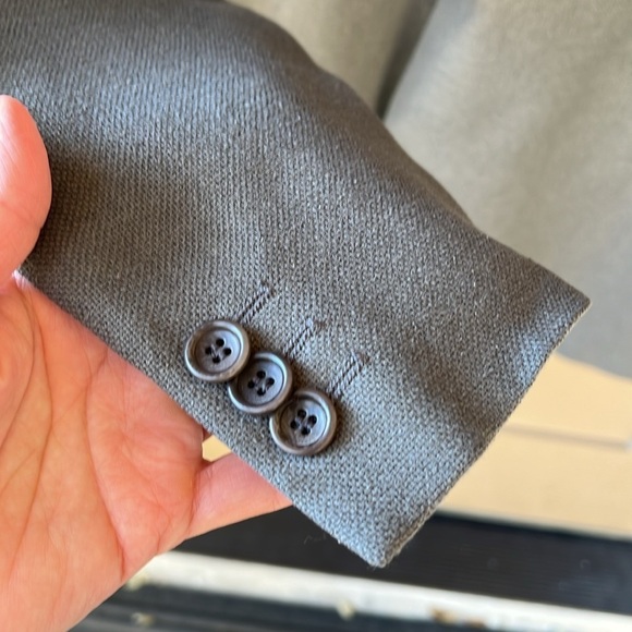 Armani Collezioni 100% Silk Gray Men’s Blazer Sports Jacket 43L - Picture 3 of 13